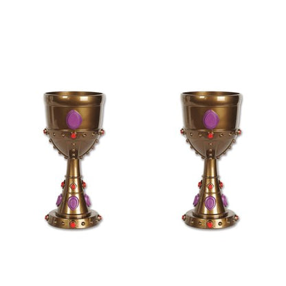 Beistle, 2 Piece Plastic Jeweled Goblets, 8 Ounces