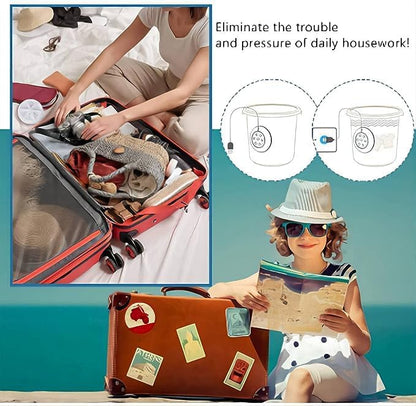 Ultrasonic Washing Machine, USB Powered Portable Turbine Washer for Traveling, Camping, Home Use (White)