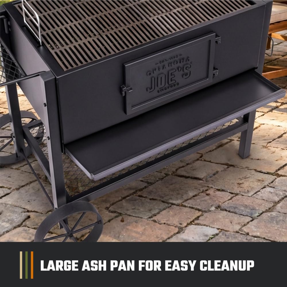 Oklahoma Joe's Judge Charcoal Grill and Smoker with 540 sq in Cooking Area in Black