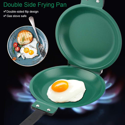 Fdit Double Side Non-stick Ceramic Coating Flip Frying Pan, Pancake Maker for Household Kitchen Cookware