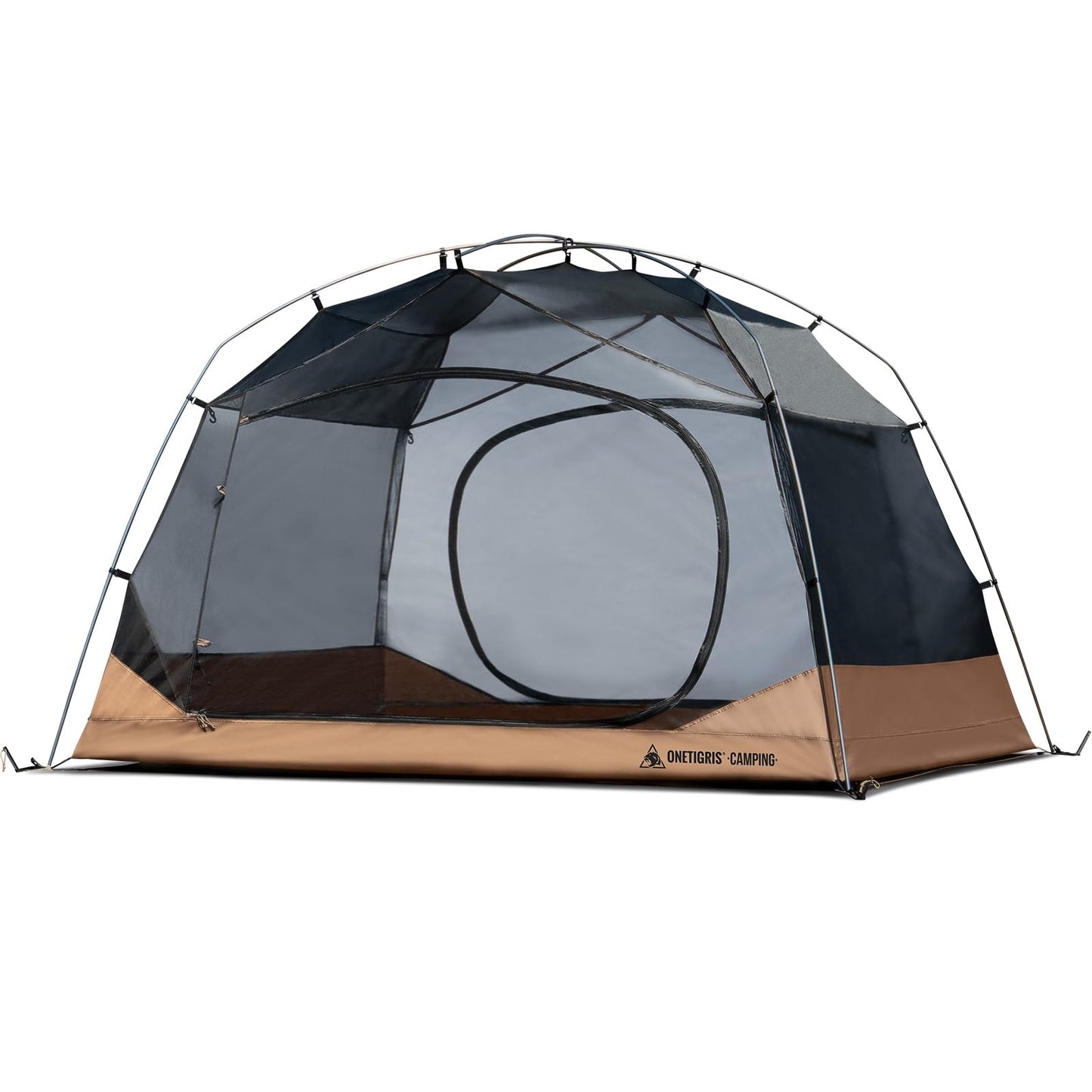 OneTigris JOVIAN 4 Person Camping Tent 3 Season Family Shelter Easy Setup Outdoor Backpacking with 2000mm Outer Rainfly, 5000mm Bottom & Waterproof Floor Mat