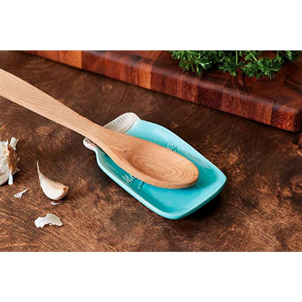 Fox Run 11704 Ceramic Mason Jar Spoon Rest, 6 x 3.5 x 0.75 inches, Blue