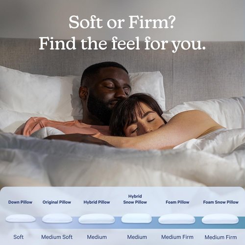 Casper Sleep Original Pillow 2-Pack - Medium Soft Feel, Down-Alternative Fill | Standard Size, Neck Pain Relief