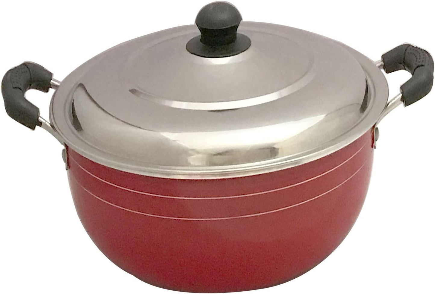 Non-Stick Kadai with Stainless Steel Lid, Aluminium Non-Stick Cookware, Deep Fry Kadai with Scrubber & Paddle