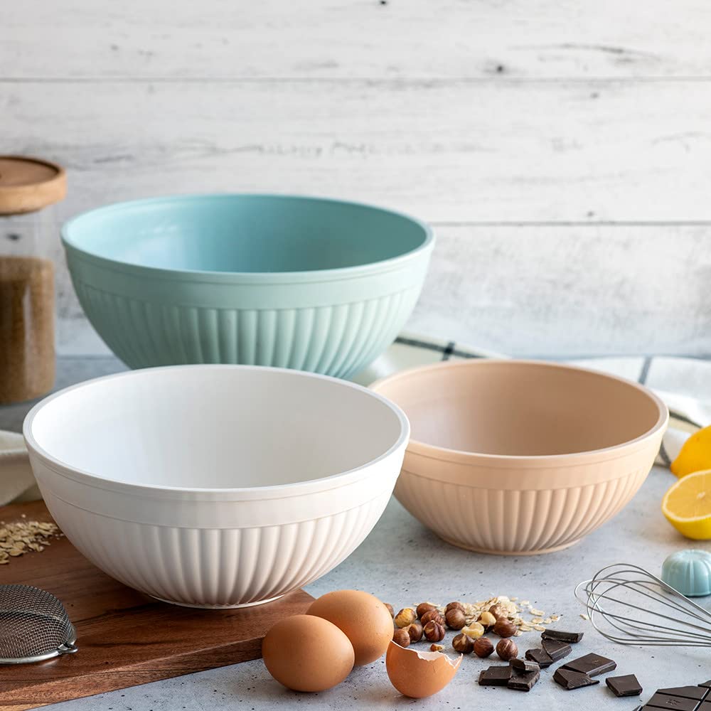 Nordic Ware Prep and Serve Mixing Bowls Set, 3-Piece, Earth-Tones