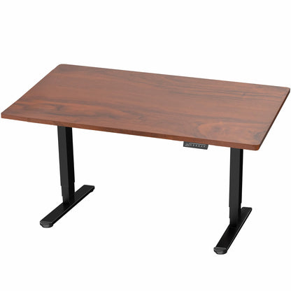 VIVO Electric 55 x 28 in Dual Motor Sit Stand Desk, Memory Height Adjustment, 2B Series, Dark Walnut Top Black Frame, DESK-KIT-2B55D