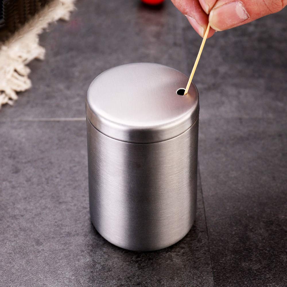 AYCCNH Stainless Steel Toothpick Holder Dispenser, High-capacity Thickening Tooth Picks Container for Kitchen ( No Toothpicks)