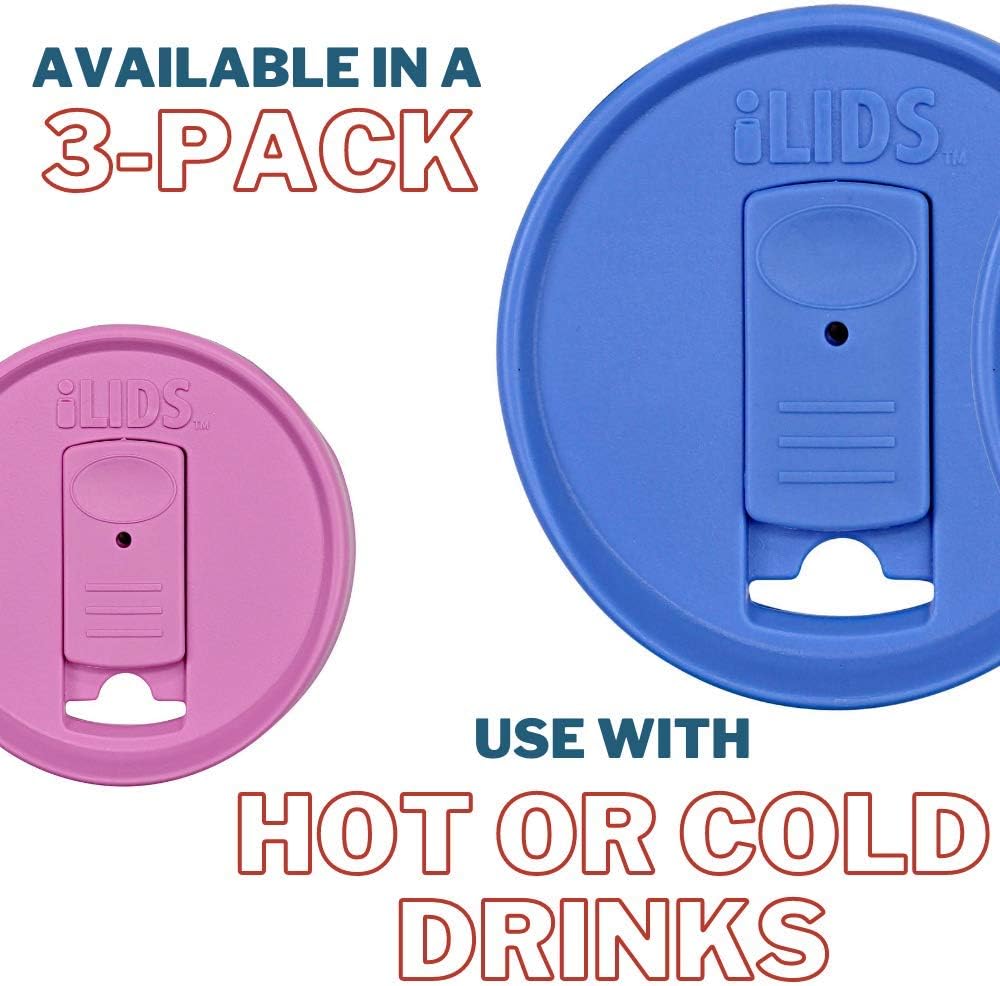 Mason Jar Drink Lid, Wide Mouth, Whimsy, Pack of 3