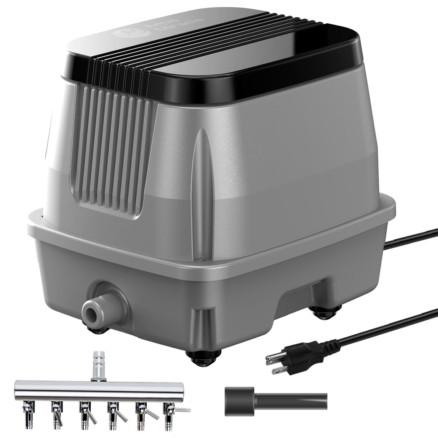 AquaMiracle Linear Air Pump ZP-60 for Pond Aeration, 950GPH Septic Air Pump Pond Aerators for Outdoor Ponds, Waste Treatment, Aquarium, Fish Farm, Seafood Restaurant