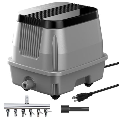 AquaMiracle Linear Air Pump ZP-40 for Pond Aeration, 635GPH Septic Air Pump Pond Aerators for Outdoor Ponds, Waste Treatment, Aquarium, Fish Farm, Seafood Restaurant