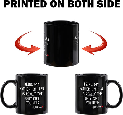 Being My Father-in-law Coffee Mug - 11 Oz Black Gift for Christmas Birthday or Father's Day from Daughter Son