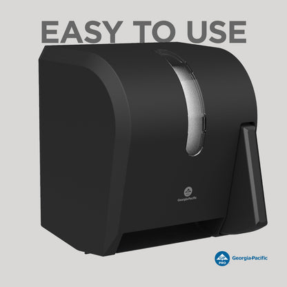 Georgia-Pacific Push Paddle Roll Paper Towel Dispenser by GP PRO, 54338A, Black