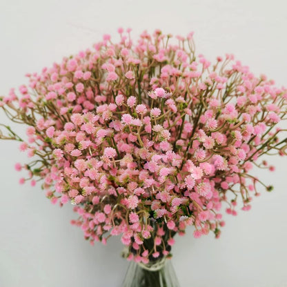 Bringsine Baby Breath Gypsophila Deco, Pink Colour Artificial Flowers, 40 Pieces/lot