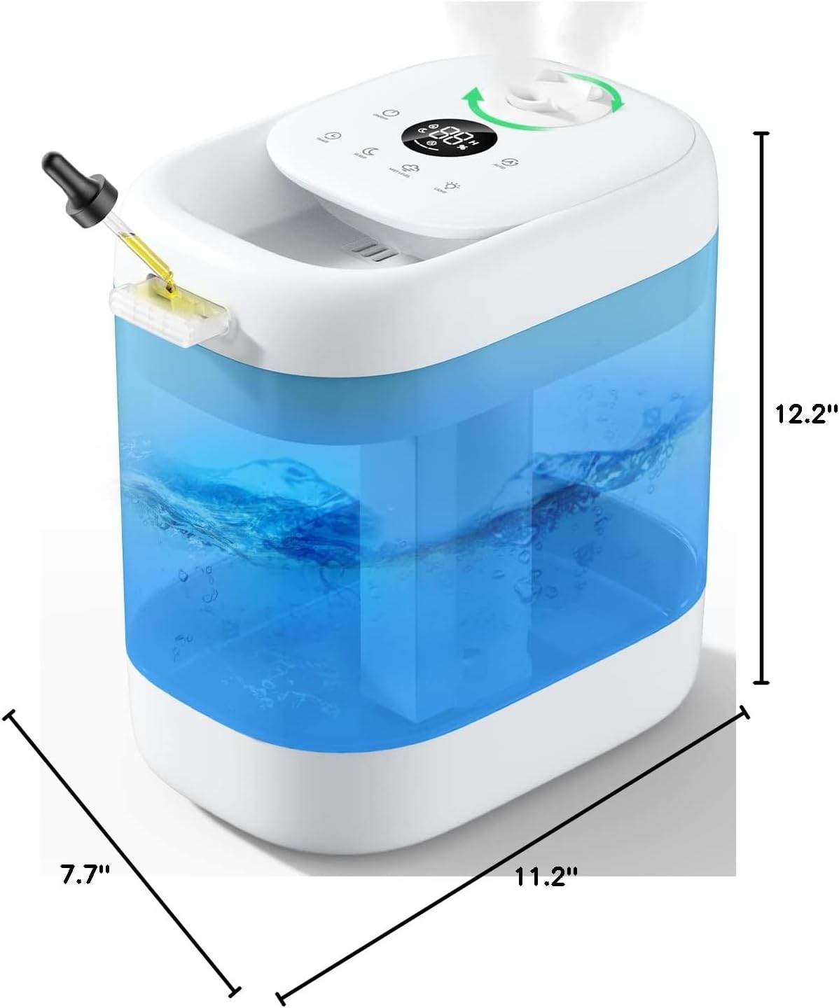Homvana Humidifiers for Bedroom, 5L Super Easy to Clean Top Fill Auto Adapt Cool Mist Humidifier for Home