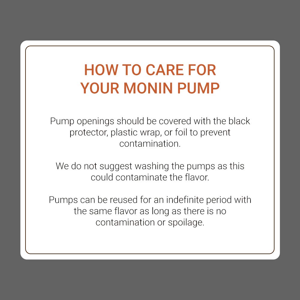 Monin Syrup Pump for 750ml Glass Bottles, Mess-Free Dispensing, Tip Cover Included, White