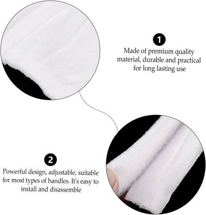 2pcs Microwave Handle Covers, Door Handle Protector Cloth Covers, Golden Velvet for Refrigerator and Dishwasher