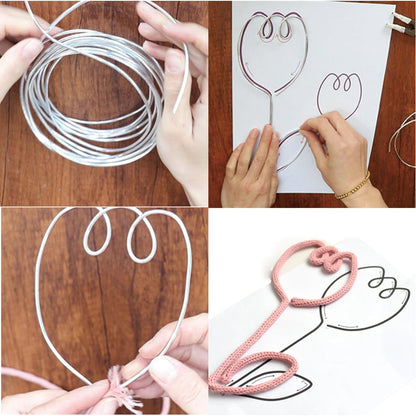 BoFUN DIY Flower Craft Kit for Adults Teens, Floral Wire Art Craft Set with 18 Templates, Wire, Knit Rope, Wedding Party Favors, Women Birthday, Mother’s Day Gifts, Handmade Home Decor (Floral)