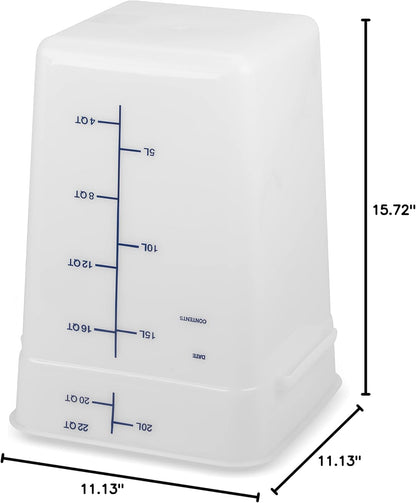 Carlisle FoodService Products Squares Square Food Storage Container, Stackable Design for Catering, 22 Quarts