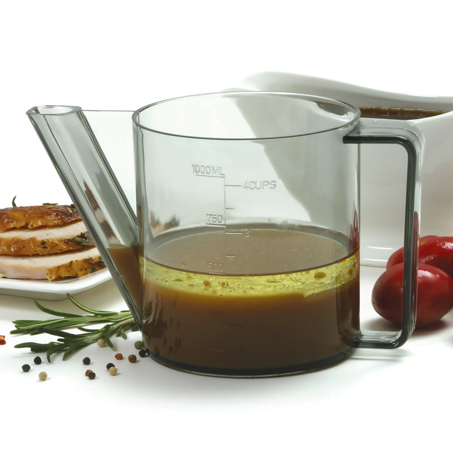 Norpro New 3 Cup Gravy Fat Separator Meat Juice Measurer Holds 4 Cups / 1 Liter