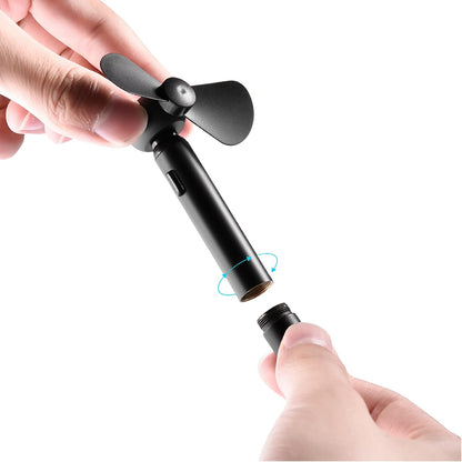 Pocket Fan, Handheld Mini Fan with Keychain Clip, AAA Battery Powered for Home Outdoor Travel