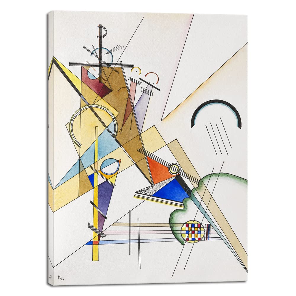 Wieco Art Framed Canvas Wall Art Composition VII, 1913 by Wassily Kandinsky Classic Abstract Famous Paintings Reproductions Canvas Wall Art for Home Decoration