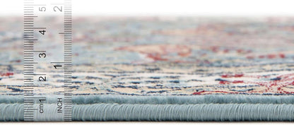 2' 2 3' Rugs.com Rabia Collection Rug x Blue Low Rug Perfect for Entryways, Kitchens, Breakfast Nooks, Accent Pieces