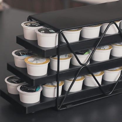MEAERTON 3 Tier Coffee Pod Holder for KCup Organizer Save Space Countertop Kitchen(30 Pods )