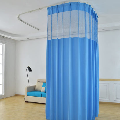 TTZ, Hospital Curtain with Flat Hooks for Hospital Medical Clinic SPA Lab Cubicle Curtain Divider Privacy Screen (Color : Dark Blue), (15 ft x 8 ft (Wide x Tall))