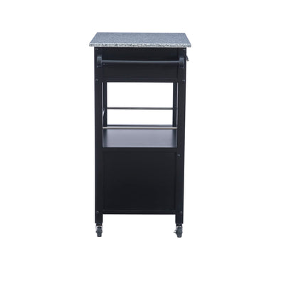 Linon Cayden Black Kitchen Cart,