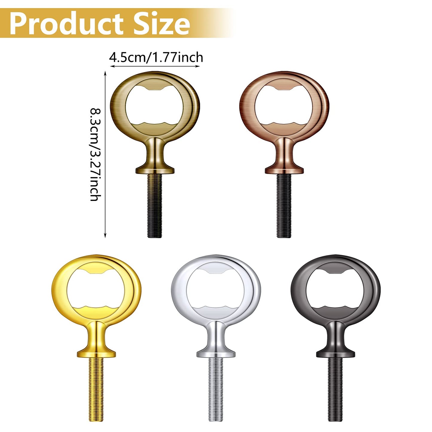 Patelai 30 Pieces Metal Bottle Opener Kit Blank Stainless Steel Bottle Opener Inserts Hardware for Wedding Wine Party DIY Project Craft Wood Turning