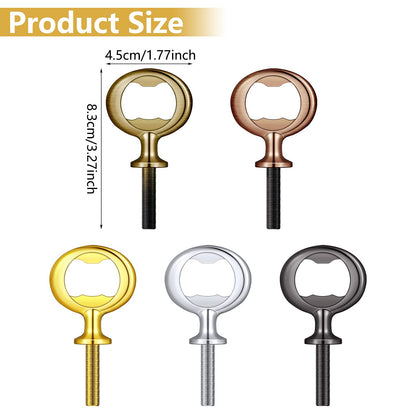 Patelai 30 Pieces Metal Bottle Opener Kit Blank Stainless Steel Bottle Opener Inserts Hardware for Wedding Wine Party DIY Project Craft Wood Turning