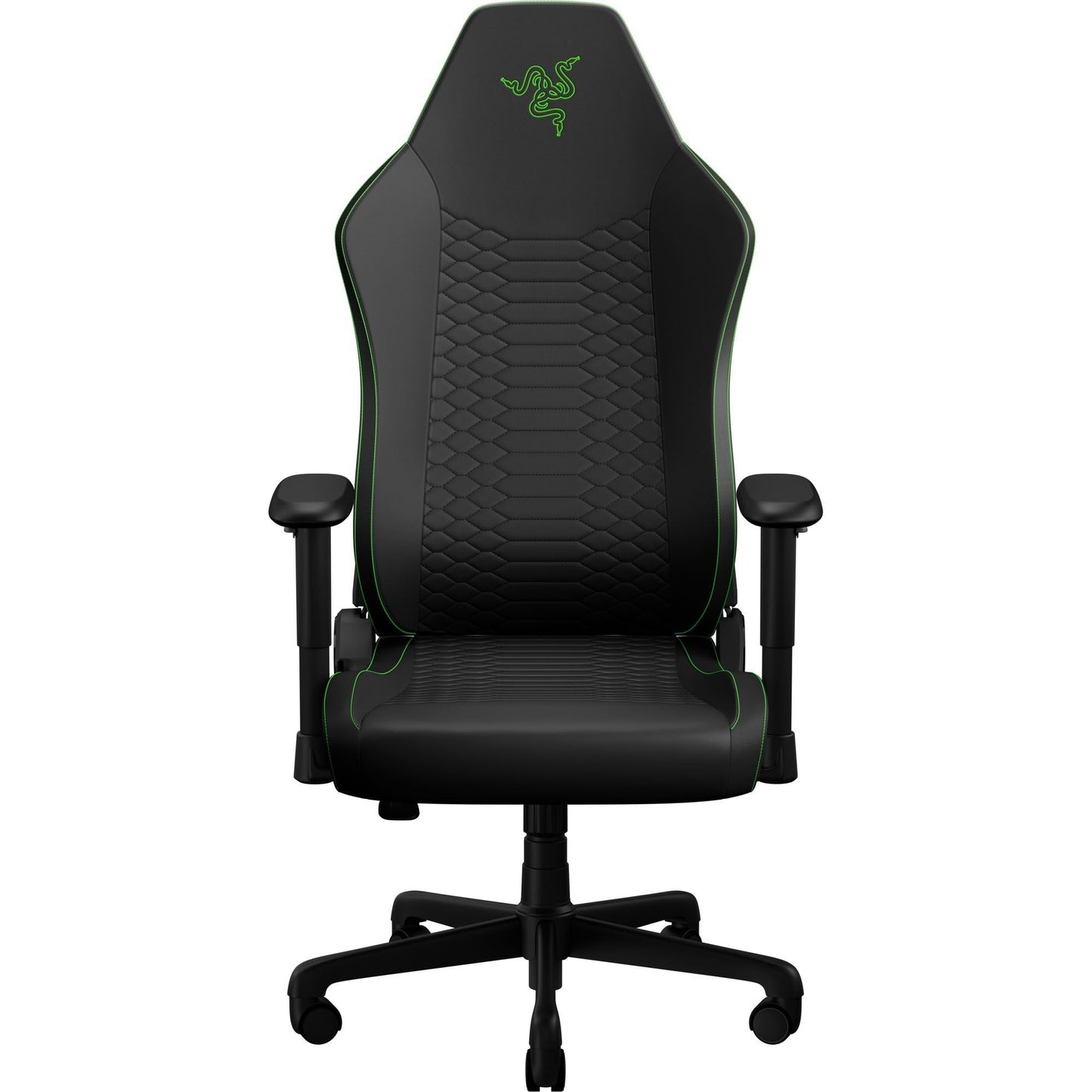 Razer Iskur V2 X NewGen Ergonomic Gaming Chair — Built-in Lumbar Support, Cooltouch Gen-2 EPU Leather, Ultra-Wide Seat Base, Adjustable 152 Degree Recline, Foam Cushions — Black/Green
