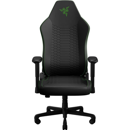 Razer Iskur V2 X NewGen Ergonomic Gaming Chair — Built-in Lumbar Support, Cooltouch Gen-2 EPU Leather, Ultra-Wide Seat Base, Adjustable 152 Degree Recline, Foam Cushions — Black/Green