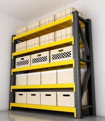 Medium-Sized Steel Storage Shelves, 4 Levels, Garage Storage,Racking,Warehouse Shelving,Heavy Duty Shelving,Industrial,Warehouse Rack