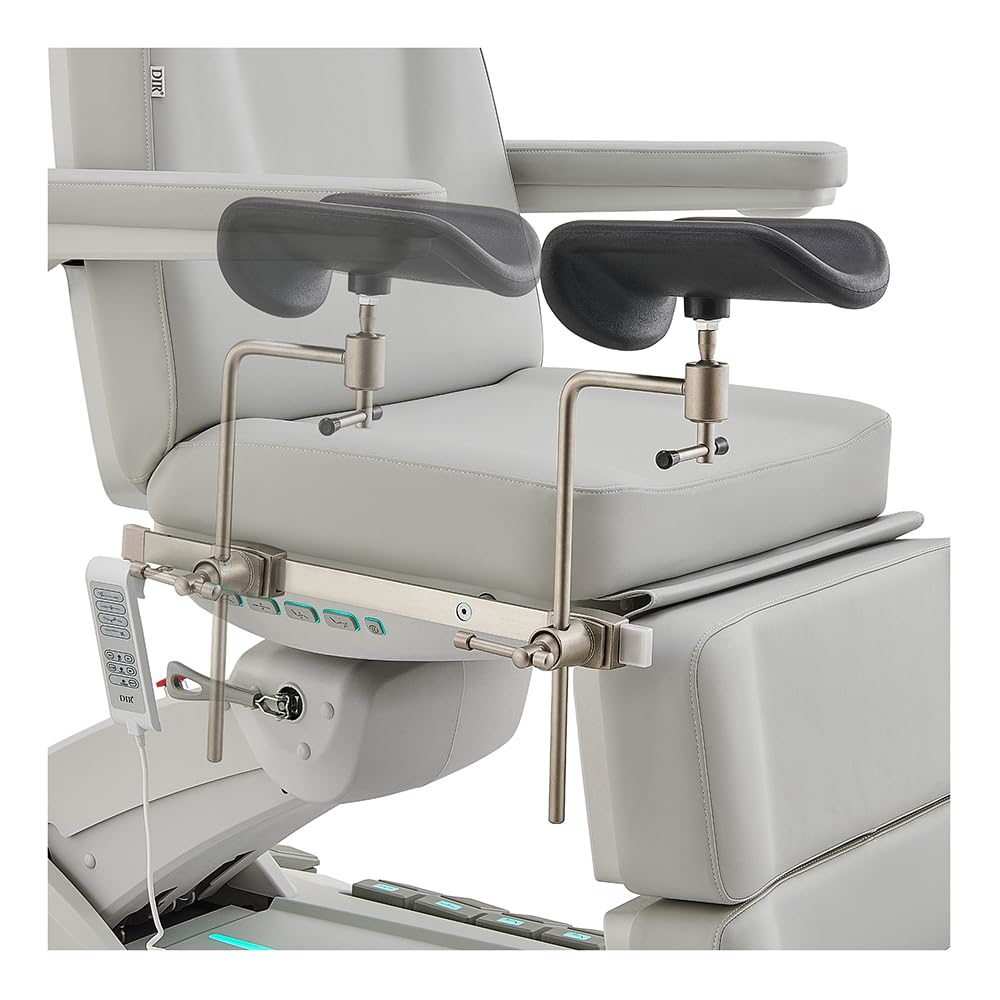 Dir Medical Spa Chair 4-Motor Electric Medical Examination Room Table with Stirrups Spa Beauty Bed Esthetician Chair Facial Bed with Position Memory Function Geneva