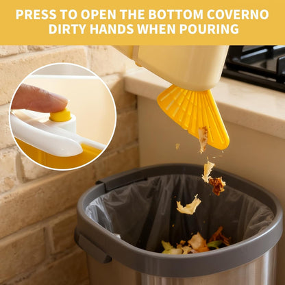 2026 New Suction Cup Sink Strainer | Corner Sink Strainer | Sinks Trash Food Waste Catcher | Triangle Storage Rack with Drain Hole | Press Automatic Dumping Sinks Drainer Basket (Yellow)