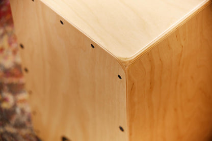 Pickup String Cajon Box Drum with Electronics for Amp or PA System and Snare Effect — NOT MADE IN CHINA — Play with Your Hands, Baltic Birch, 2-YEAR WARRANTY