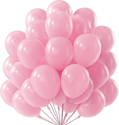 PartyWoo Pearl Pink Balloons - 50 Pcs 12 Inch Light Pastel Latex Helium Balloons for Celebrations