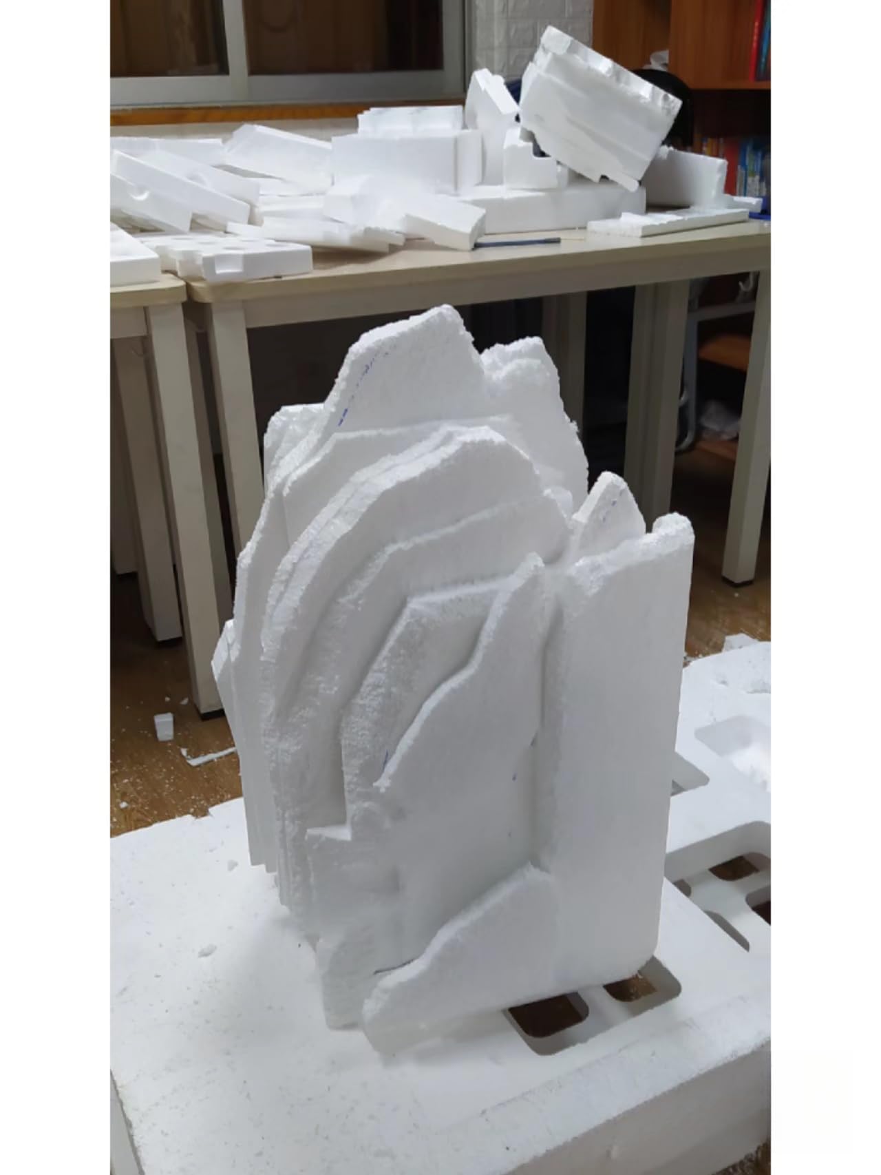Crafare 12X8X1 Inch Craft Foam Blocks 4 Pack Polystyrene Foam Sheet Rectangle Foam Blocks for Arts School Projects Sculptures Floral Arrangements Modeling and Centerpieces