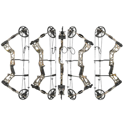 surwolf Archery Hunting Compound Bow Kit RTH 30-70 LBS Draw Length 23.5"-31", IBO 325FPS, Target Shooting Bow with Accessories for Bowfishing Archery Hunting (Camo Kit PRO)