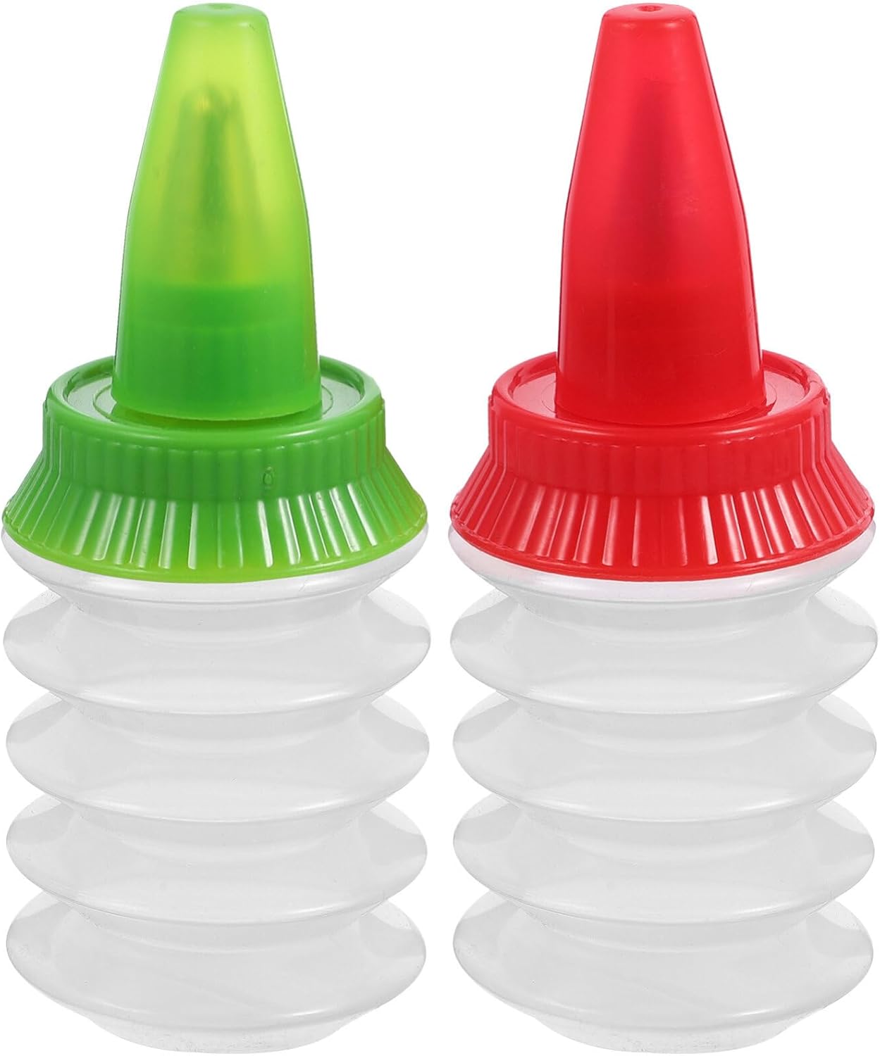 ABOOFAN 2 Pcs Cookie Icing Bottles, Squeeze Writer Bottles with Couplers and Stainless Steel Tips for Decorating
