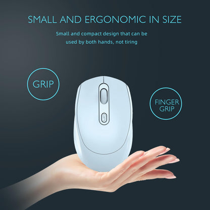 ONE-UP Wireless Mouse, 2.4G, Silent, USB Nano Receiver, for Laptop, Chromebook, PC, Mac, Windows and School Work (Black)