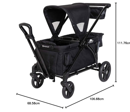 Baby Trend Expedition 2-in-1 Stroller Wagon Plus, Ultra Black