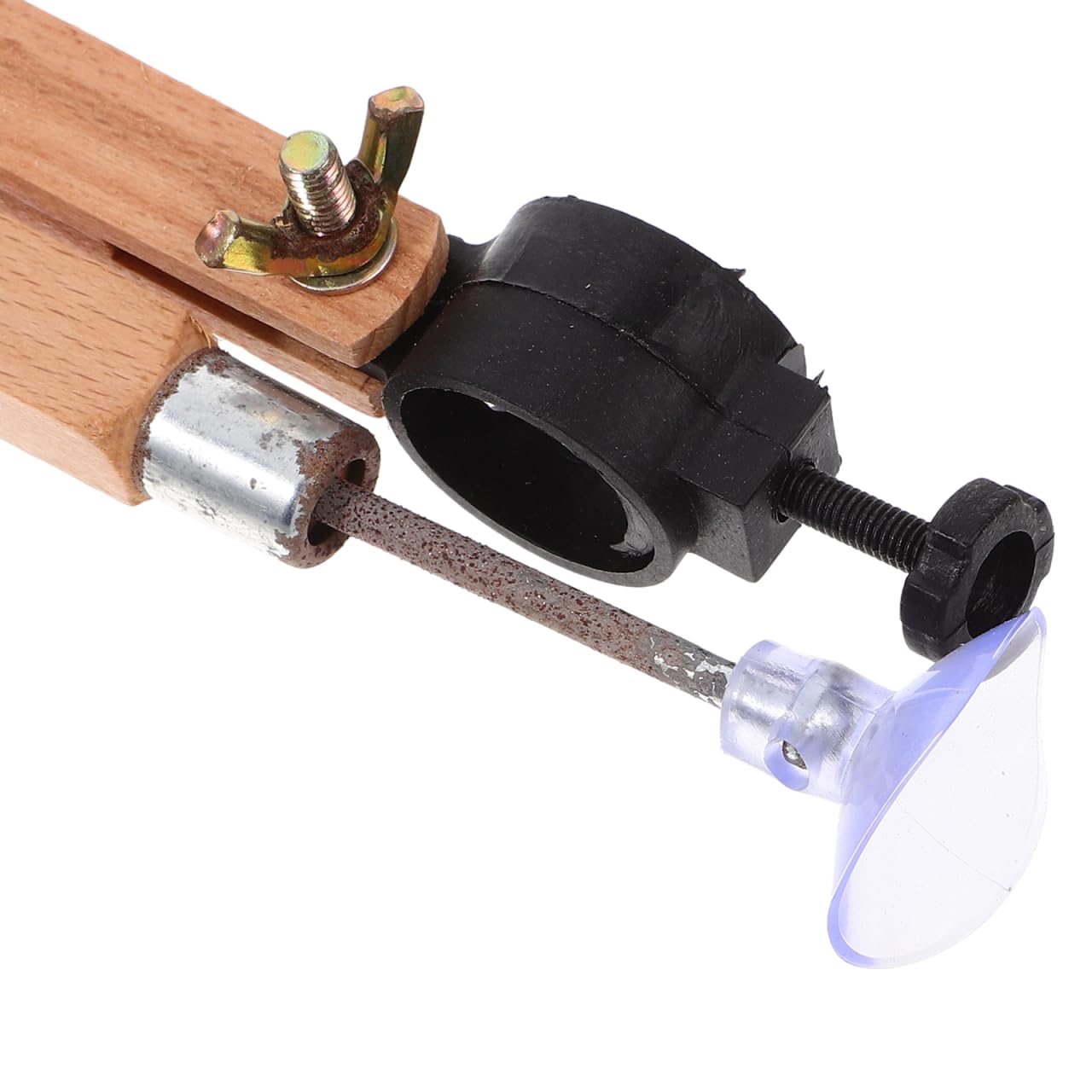 NUOBESTY Wooden Teaching Compass Adjustable Large Radius Drawing Tool for Classroom Demonstrations and Drafting with Secure Pen Holder for Chalk and Whiteboard Markers