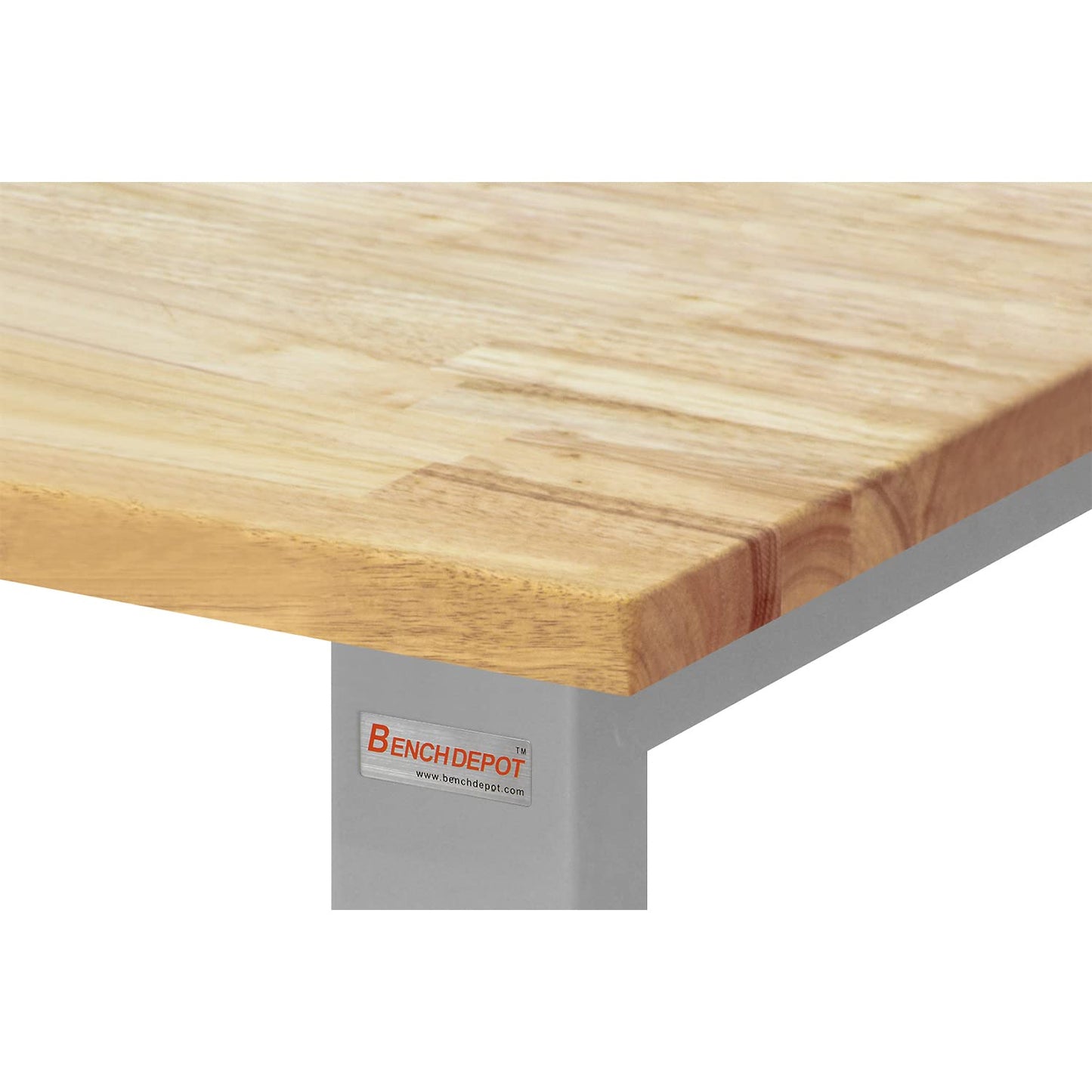 Table & Workbench: 1" Thick Solid Wood Oiled Butcher Block Top, Height Adjustable 24" D x 48" L x 30" - 36" H - by BenchPro