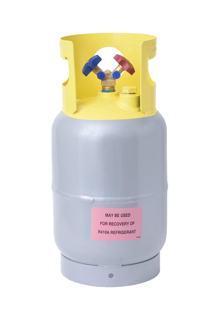 Flame King 30LB Refrigerant Recovery Cylinder Tank, 400 PSI, Dual Y-Valve Liquid/Vapor, Heavy-Duty Steel, HVAC Recovery & Storage