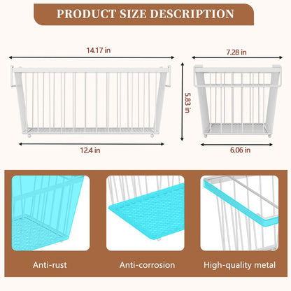 ANJUBAN Enhanced Leak-Proof Bottom - Freezer Organizer Bins ，4 Pack Stackable Deep Freezer Organizer Bins for 7 Cu.FT Small Chest Freezer，organization and storage，pantry organizers（white）