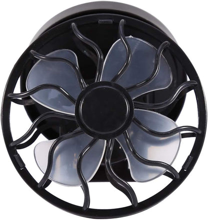 Electric Mini Solar Fan, Air Conditioner Cooling Cell Fan, Clip on Visor or Handheld, Works Only in Direct Sun