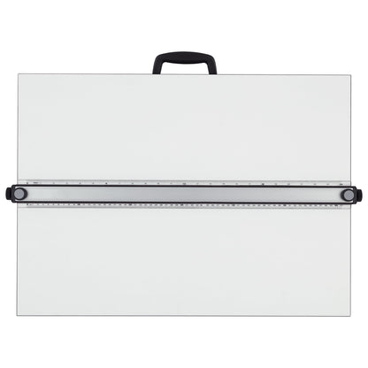 Acurit PXB 16” x 21” Drawing Board for Artists and Designers - Portable Workspace for Drawing, Sketching, Drafting, Painting - Fixed Angled Laminated Surface with Ruler and Parallel Motion Bar