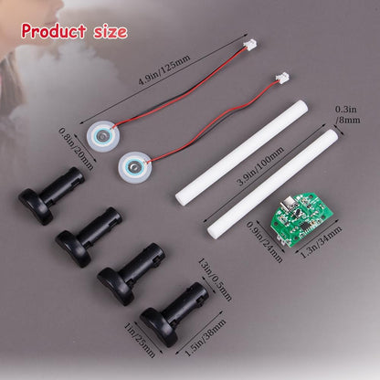 1Pcs DIY Dual Spray Switch Control Atomization Plate, 5V 2-3W Microporous Atomizer Board for USB Humidifier